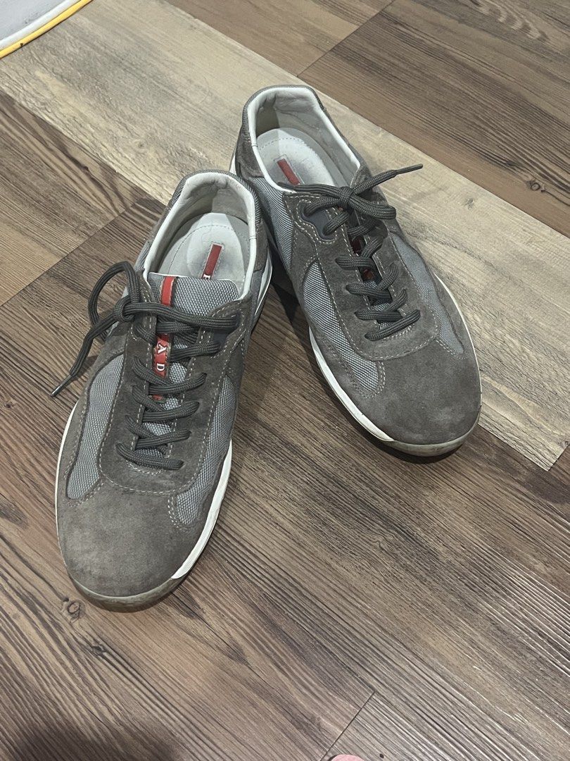 Prada Americas Cup (Category: Casual Shoes) located in Manila. Submitted by kensato01177338 (Listing ID 1462544575, Image 2). Description: like new, light brown ish color issue no box but negotiable.