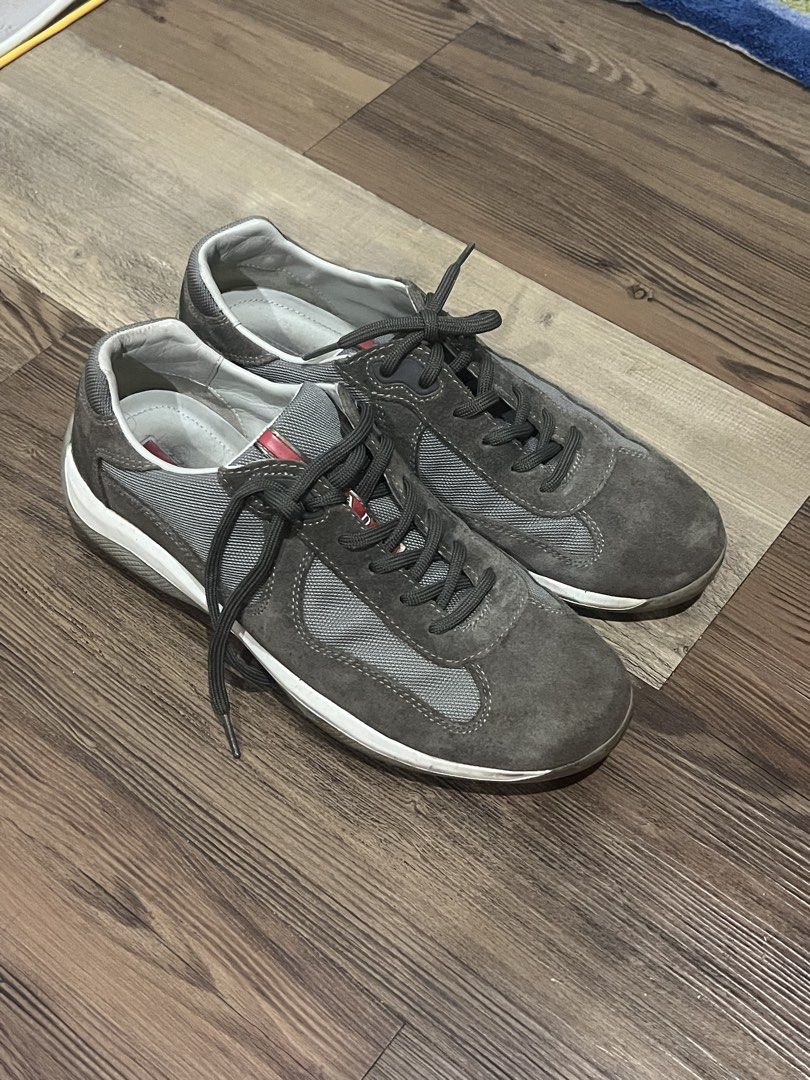 Prada Americas Cup (Category: Casual Shoes) located in Manila. Submitted by kensato01177338 (Listing ID 1462544575, Image 1). Description: like new, light brown ish color issue no box but negotiable.