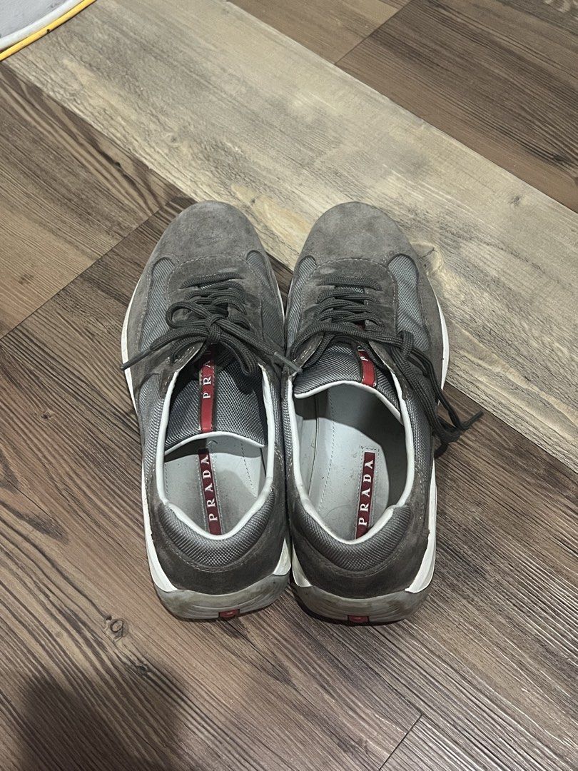 Prada Americas Cup (Category: Casual Shoes) located in Manila. Submitted by kensato01177338 (Listing ID 1462544575, Image 3). Description: like new, light brown ish color issue no box but negotiable.