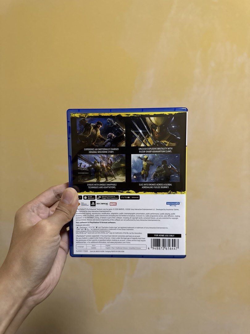PS5 Wolverine (Category: PlayStation) located in Singapore. Submitted by cmxyzzzzz (Listing ID 1462394829, Image 2). Description: selling used PS5 Wolverine Condition: 10/10 No scratches on disc Codes are redeemed Meetups are quite flexed so do PM to discuss (:.
