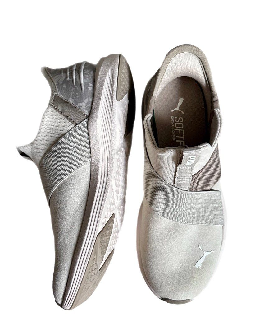 Puma Prowl 2 Ease In Botanical HL Sneakers (Category: Sneakers) located in Cagayan de Oro. Submitted by divinephoenix (Listing ID 1462605305, Image 1). Description: - Puma Prowl 2 Ease sneakers - Size 6.5 - Color: Light Grey with Botanical Print - Style: Slip-on with elastic straps for a secure fit - Comfort: Features SoftFoam+ sockliner - Versatile: Ideal for casual wear or light workouts - Condition: Comes with original box.