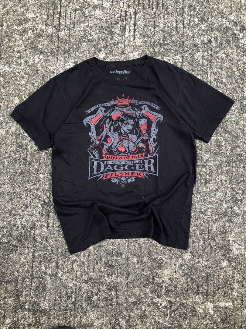 QUEEN OF PAIN (Category: Tshirts & Polo Shirts ) located in Manila. Submitted by thrift_neo (Listing ID 1462609710, Image 1). Description: QUEEN OF PAIN Official printed tag size M on tag dimes 20x27 issue:nail hole.