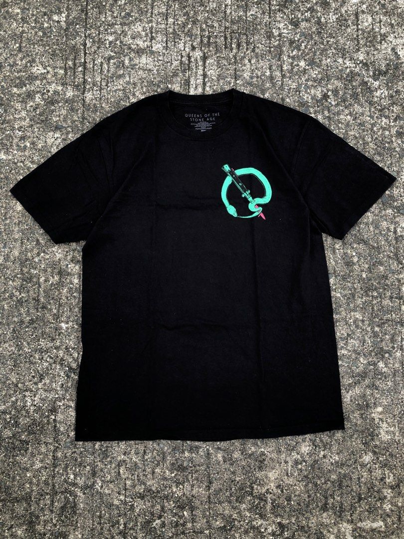 QUEEN OF THE STONE AGE (Category: Tshirts & Polo Shirts ) located in Manila. Submitted by thrift_neo (Listing ID 1462610515, Image 1). Description: QUEENS OF THE STONE AGE official printed tag size L on tag 21.5x29 excellent condition.