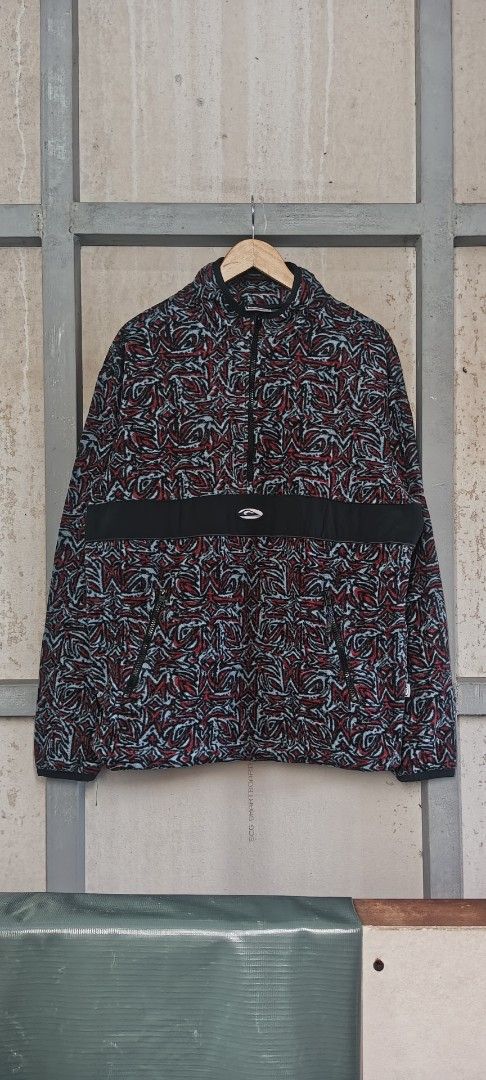 Quiksilver Fleece Pullover Jacket (Category: Coats, Jackets and Outerwear) located in Muntinlupa City. Submitted by thriftben (Listing ID 1462463339, Image 1). Description: - Quiksilver fleece pullover - All-over abstract pattern (red, black, light blue) - Quarter zip with black chest panel - Two side pockets - Comfortable and warm, perfect for layering.