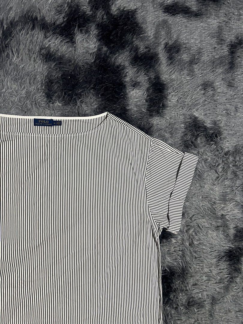 Ralph Lauren striped blouse (Category: Blouses) located in Cebu City. Submitted by drip_block (Listing ID 1462565459, Image 2). Description: Size M on tag Dimes 22x23.