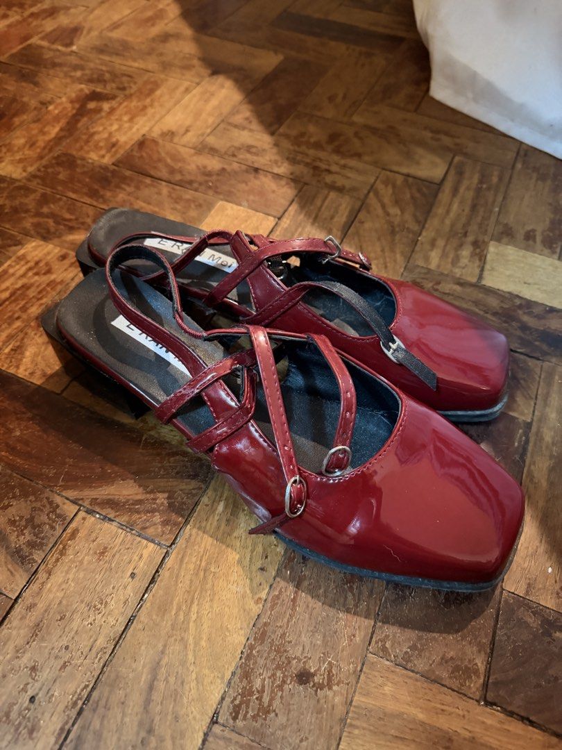 Red Patent Mary Jane Style Heels (Category: Heels) located in Paranaque City. Submitted by hanamazing (Listing ID 1462631649, Image 2). Description: size 8-9 used only few times and still so pretty! rfs: not my style anymore .