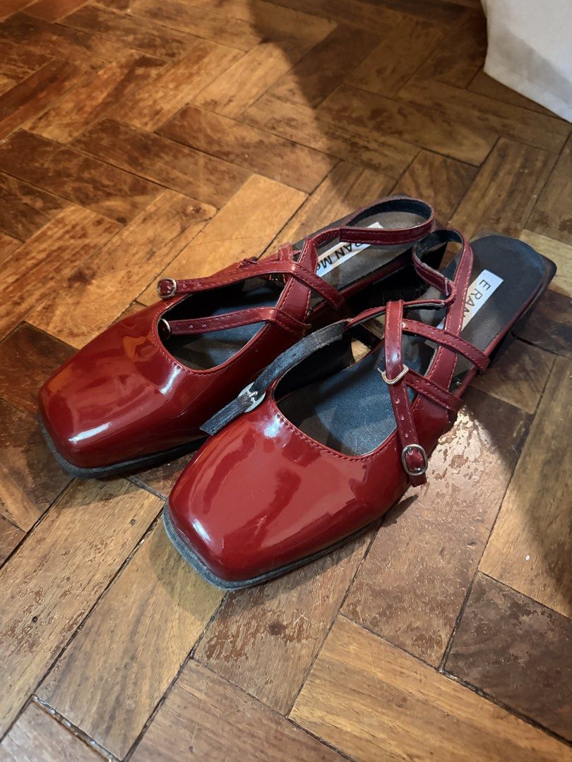 Red Patent Mary Jane Style Heels (Category: Heels) located in Paranaque City. Submitted by hanamazing (Listing ID 1462631649, Image 1). Description: size 8-9 used only few times and still so pretty! rfs: not my style anymore .