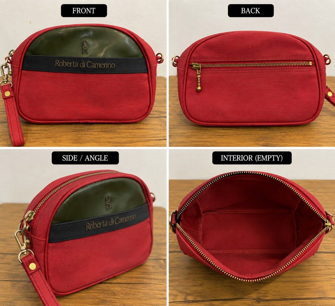 red ribbed Roberta di Camerino clutch (Category: Clutches) located in San Fernando. Submitted by japansurpluselyu (Listing ID 1462474738, Image 1). Description: .
