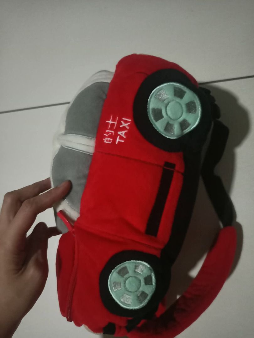 Red Taxi Plush Backpack HK 1997 (Category: Backpacks) located in Manila. Submitted by gencomanila (Listing ID 1462510002, Image 2). Description: - Adorable taxi-themed plush backpack. - "TAXI" and "HIRE" signs for authentic look. - Unique "HK 1997" license plate detail. - Adjustable straps for comfortable carrying. - Ideal for kids or collectors. - Perfect for storing small essentials..