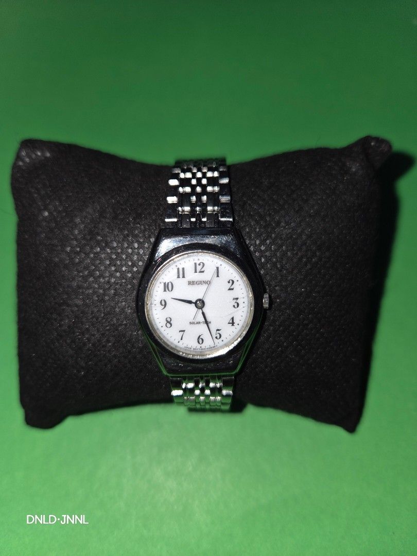 REGUNO SOLAR WATCH (Category: Women's Watches) located in Quezon City. Submitted by mngkybb (Listing ID 1462532413, Image 3). Description: CITIZEN REGUNO SOLAR WATCH P1,000.00 Location: Heroes Hill Subd. QC (near Fisher Mall Quezon Ave.) For inquiries, please send us a message. Reminder: You are dealing with pre-loved/vintage watches. Imperfections, signs of usage and minor flaws are part of buying. Please manage your expectations 😊 Thank yoouuu