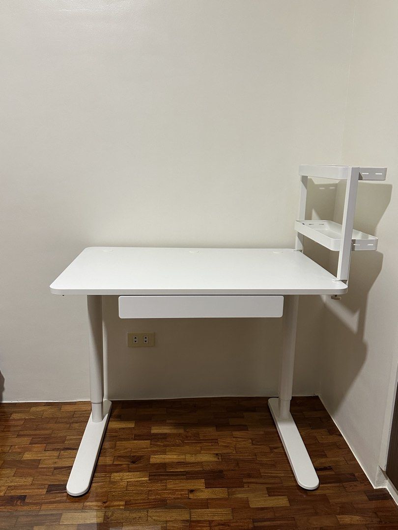 RELATERA Adjustable Height Desk (IKEA) (Category: Tables & Sets) located in Quezon City. Submitted by inesmiim (Listing ID 1462624821, Image 2). Description: Negotiable Original price was over 8k for desk only Preloved with some signs of use (nicks here and there) but overall not noticable. Good size! The other RELATERA was too big so this was perfect for my WFH set up. INCLUSIONS: 1. Additional single drawer with organizer & lining 2. Detachable