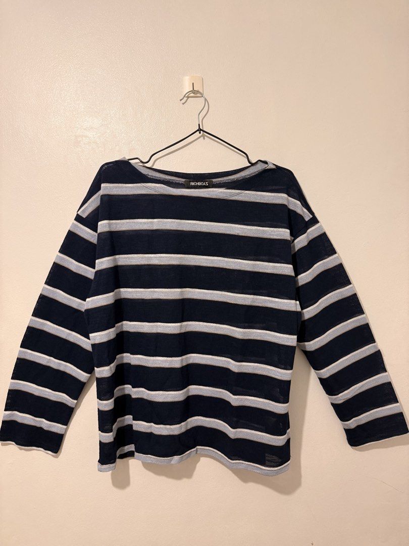 RICHBOYZ Striped Cover Up - Blue (Category: Tshirts & Polo Shirts ) located in Manila. Submitted by christian.usi (Listing ID 1462452907, Image 1). Description: Size: Medium Only used once No issue - like brandnew.