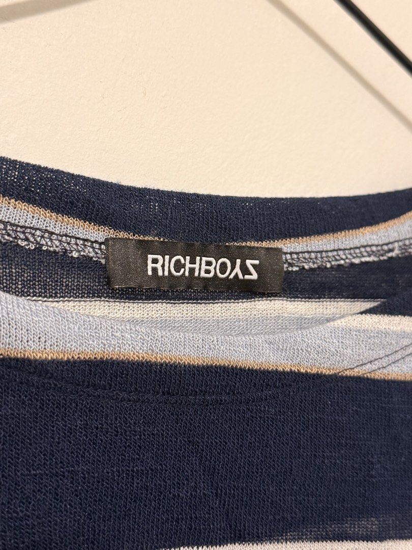 RICHBOYZ Striped Cover Up - Blue (Category: Tshirts & Polo Shirts ) located in Manila. Submitted by christian.usi (Listing ID 1462452907, Image 3). Description: Size: Medium Only used once No issue - like brandnew.
