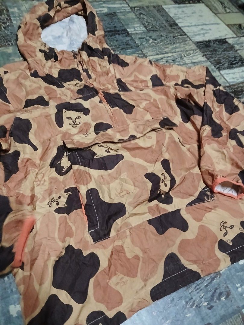 Ripndip Windbreaker Camo Jacket That Turns Into A Bag (Category: Coats, Jackets and Outerwear) located in Manila. Submitted by sendecluttersandsells (Listing ID 1462672816, Image 2). Description: Size: S Dimes: 22x26 Issue: Scratches Loc: Caloocan Ship: J&T Meetup: Monumento, SM Grand, Cloverleaf Mall (SM North, Trinoma Friday or Sunday).