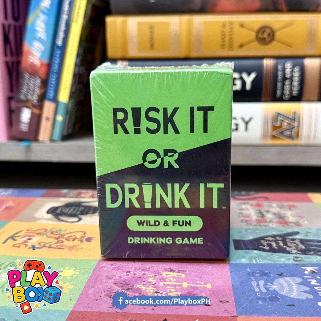 RISK IT OR DRINK IT CARD GAME (Category: Board Games & Puzzles) located in Quezon City. Submitted by playboxph (Listing ID 1462459737, Image 2). Description: .