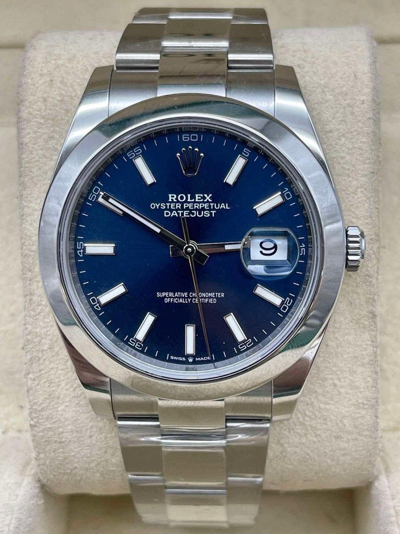 Rolex Oyster Perpetual Datejust Blue Dial Automatic Watch (Category: Luxury Watches) located in Manila. Submitted by watchesbyjamesdy (Listing ID 1462551274, Image 1). Description: - Rolex Oyster Perpetual Datejust - Stunning blue dial - Reliable automatic movement - Convenient date window at 3 o'clock - Durable stainless steel case and bracelet - Secure crown clasp - Exquisitely Swiss made.