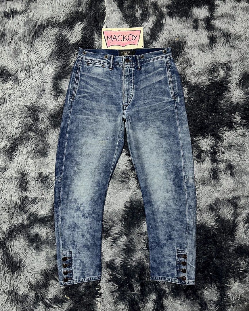 RRL 3/4 Denim Suspender Pants - Size 29 (Category: Jeans) located in Cainta. Submitted by mackoyclassicfinds (Listing ID 1462626708, Image 1). Description: RRL 3/4 Denim Suspender Pants Size 29 Waist 32 inch Length 37 inch Hem 6 ½ inch Good Condition ₱2,500 + SF 📍Cainta Rizal Direct Message lang sa interesado.