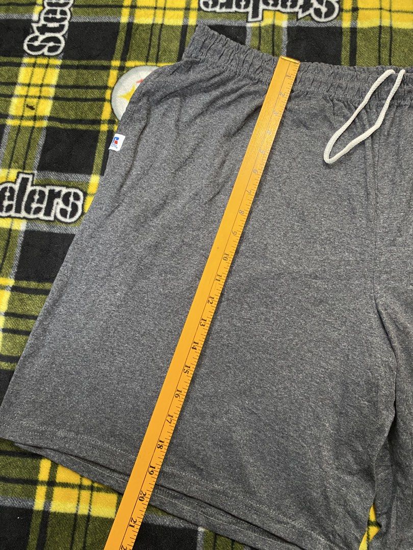 Russell Athletic, Sweat shorts (Category: Shorts) located in Cavite. Submitted by jc_thrift95 (Listing ID 1462635957, Image 2). Description: - a pair of gray Russell Athletic shorts featuring a comfortable elastic waistband with an adjustable drawstring. - Two side pockets - Stretch, and Garterized. - Made in Honduras - Color rate 9/10 no issue (Good as New) - See details picture for dimes..