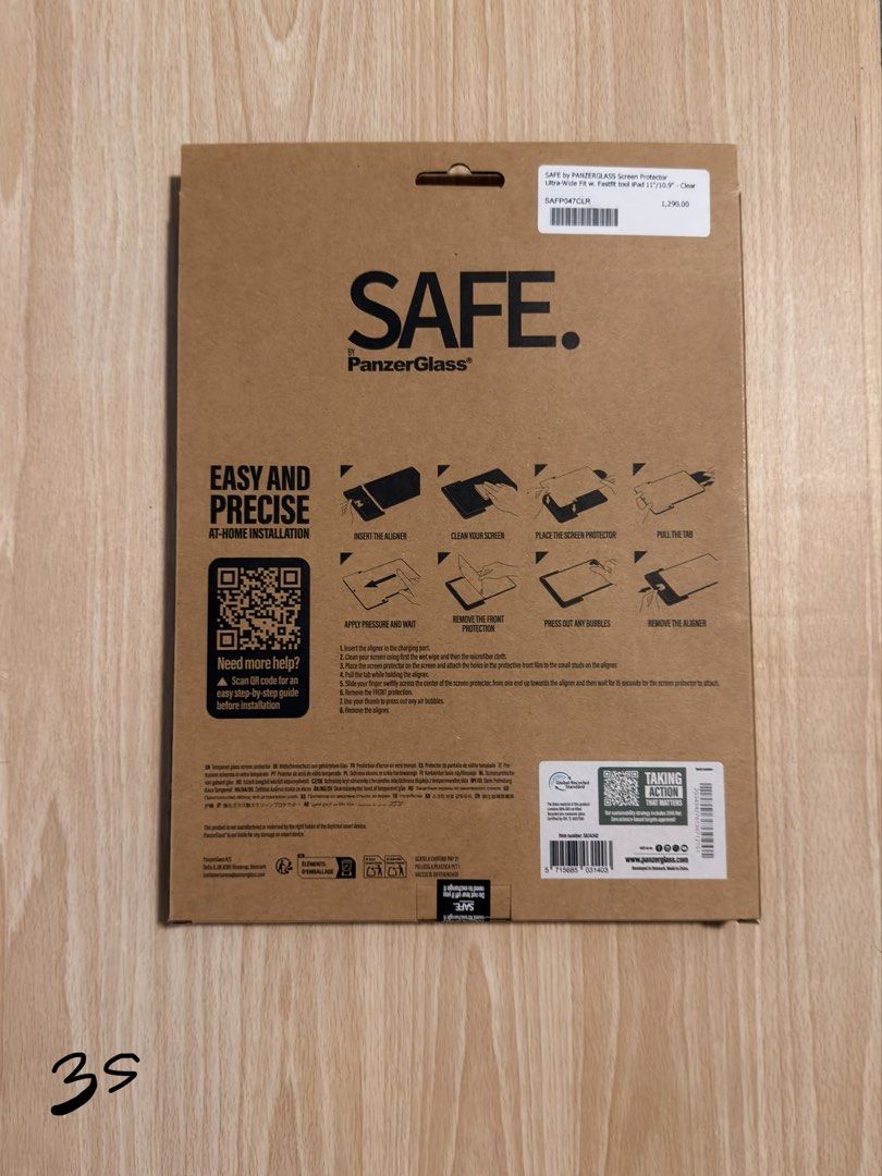 Safe by PanzerGlass Screen Protector Ipad 10th Gen 10.9 (Category: Cases & Sleeves) located in Manila. Submitted by dakari (Listing ID 1462609511, Image 2). Description: Panzer Glass Screen Protector Ipad 10-11th Gen A16 10.9 Clear Ultra Wide Fit Original Price: 1,290 Selling Price: 1,000 (Negotiable) .