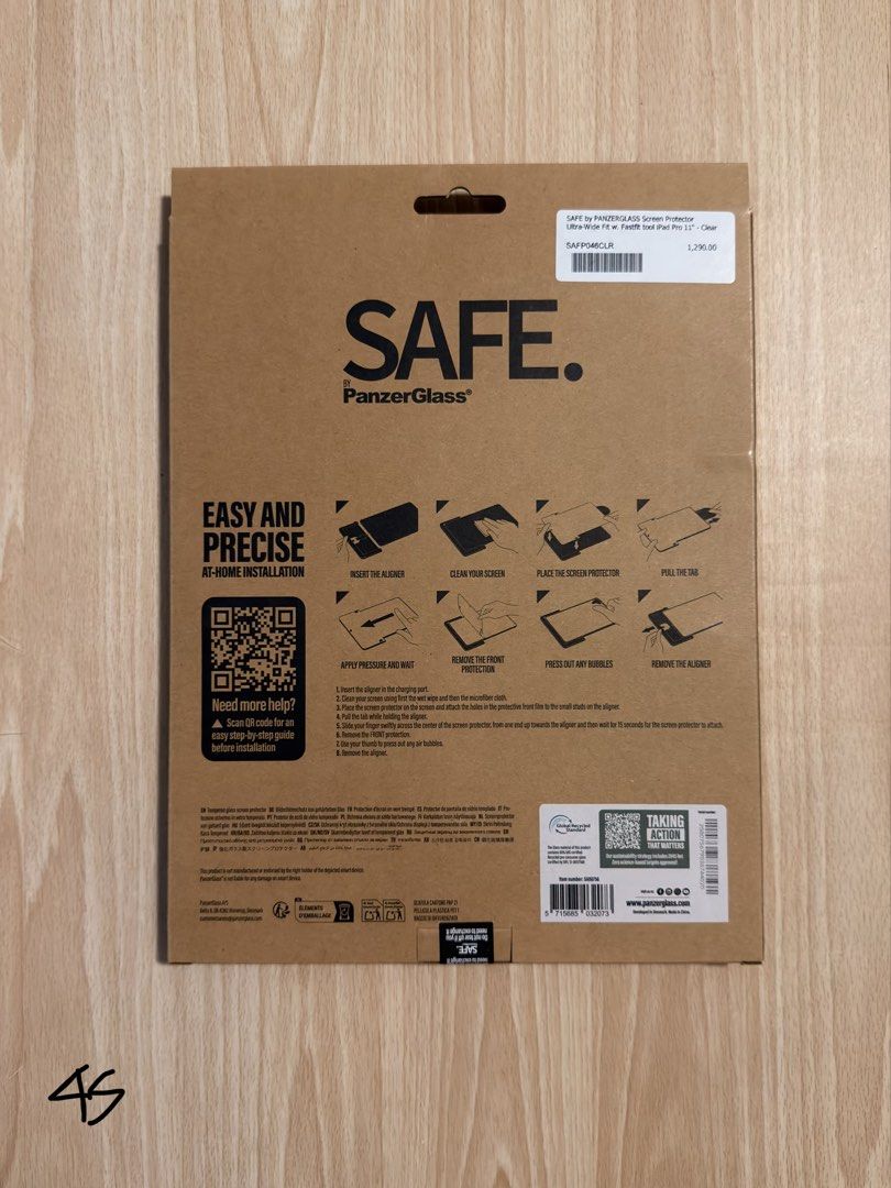 Safe by PanzerGlass Screen Protector Ipad Pro 11 (Category: Other Mobile & Gadget Accessories) located in Manila. Submitted by dakari (Listing ID 1462610256, Image 2). Description: Safe by Panzer Glass Screen Protector Ipad Pro 11" (2024/2025) Clear Ultra Wide Fit Original Price: 1,290 Selling Price: 1,000 (Negotiable) .