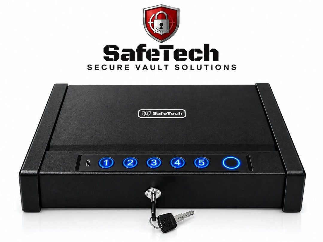 SafeTech Secure Vault Solutions Biometric Fingerprint Safe Box (Category: Safe) located in Muntinlupa City. Submitted by erikaelejido (Listing ID 1462517372, Image 1). Description: 🔒 SAFE TECH Premium Biometric Security Box Upgrade your home or office security with this compact yet powerful vault designed to keep your valuables safe and accessible only to you. ✅ Key Features - Triple Security Access - Fingerprint Scanner – quick, reliable biomet