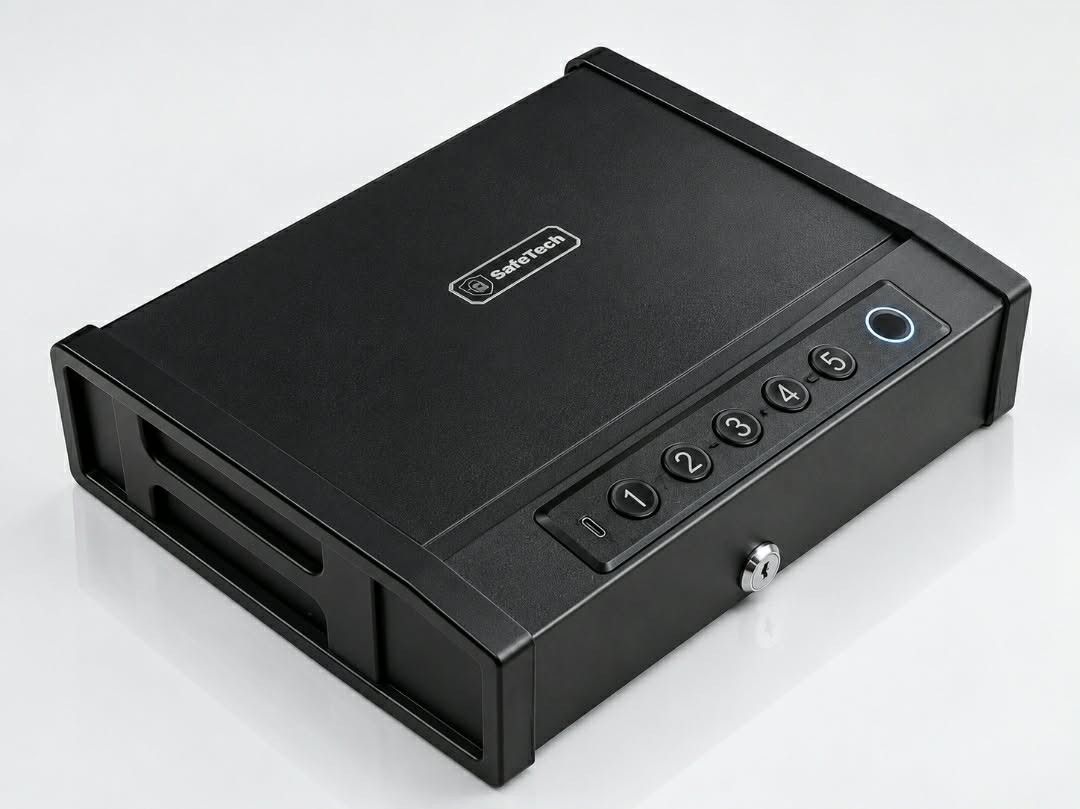 SafeTech Secure Vault Solutions Biometric Fingerprint Safe Box (Category: Safe) located in Muntinlupa City. Submitted by erikaelejido (Listing ID 1462517372, Image 2). Description: 🔒 SAFE TECH Premium Biometric Security Box Upgrade your home or office security with this compact yet powerful vault designed to keep your valuables safe and accessible only to you. ✅ Key Features - Triple Security Access - Fingerprint Scanner – quick, reliable biomet