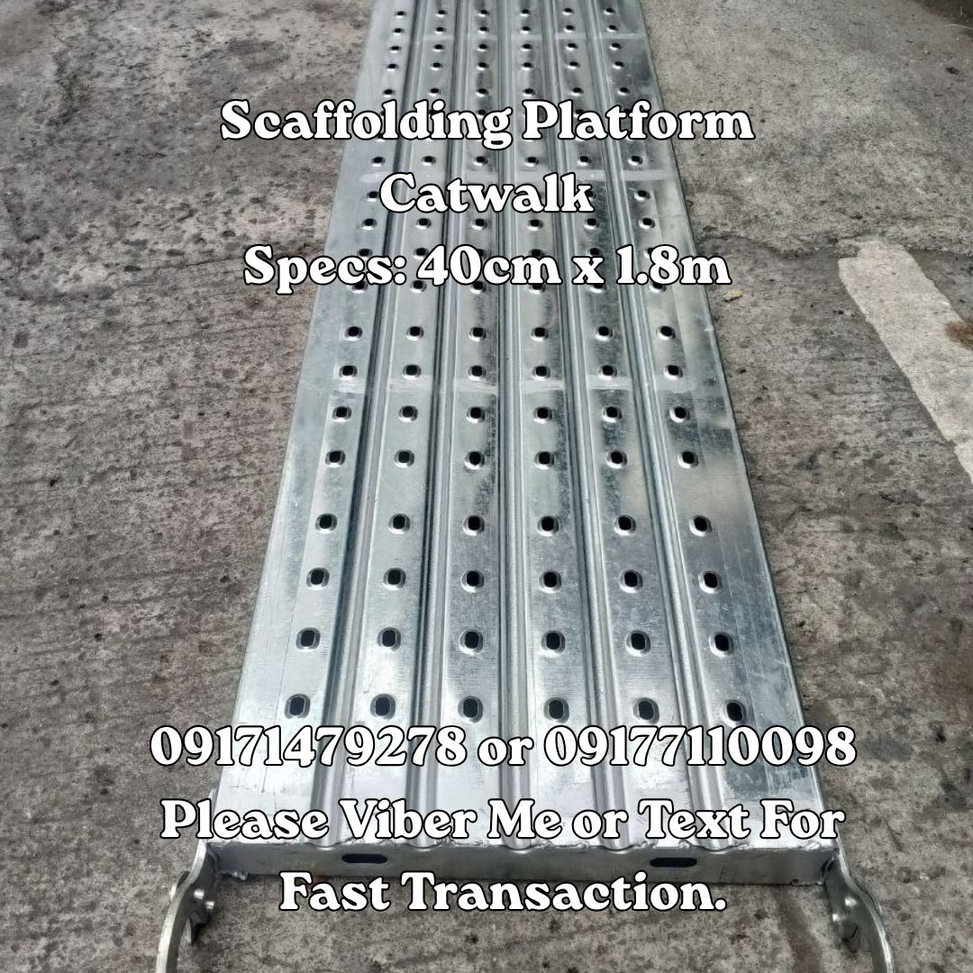 Scaffolding Platform Catwalk Specs: 40cm x 1.8m (Category: Home Improvement Tools & Accessories) located in Manila. Submitted by 09171479278_elsie. (Listing ID 1462548990, Image 1). Description: Scaffolding Platform Catwalk Specs: 40cm x 1.8m.