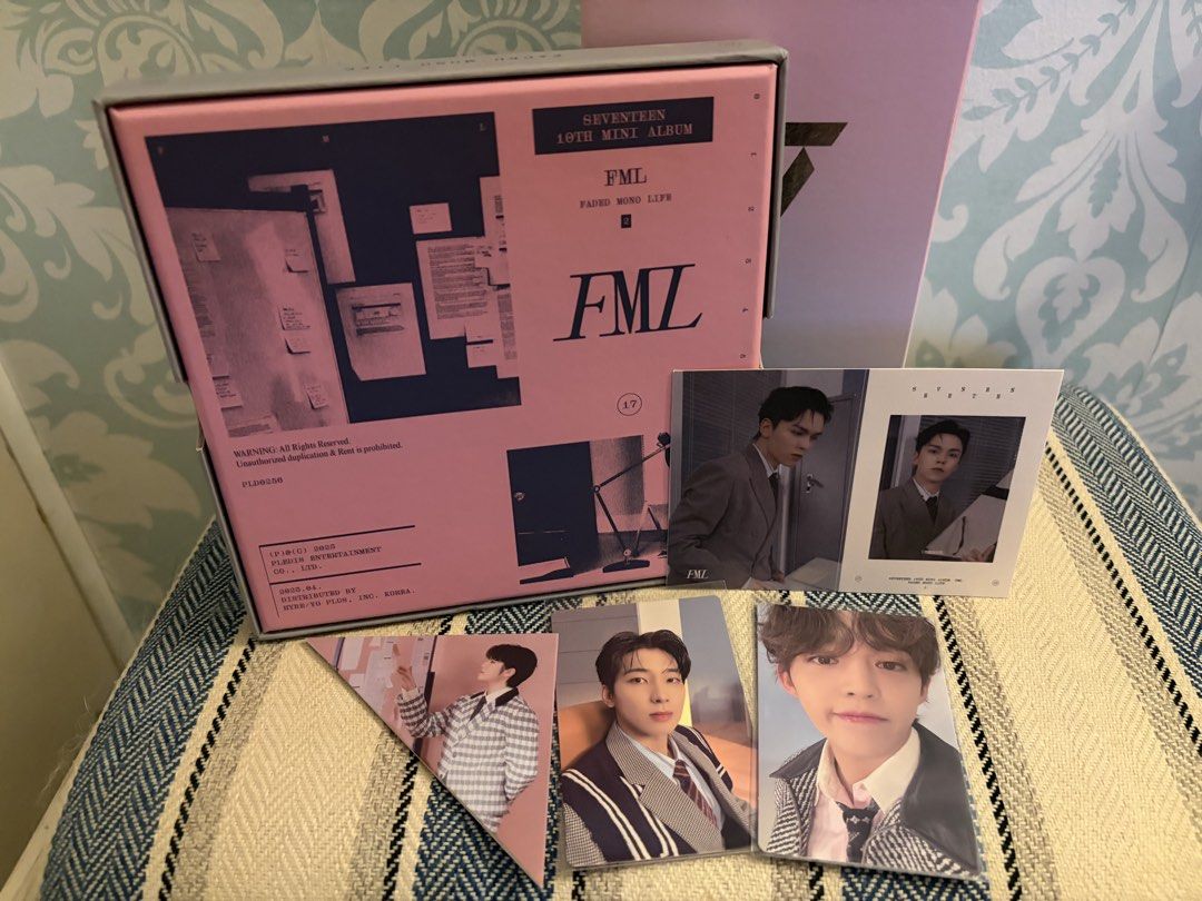 SEVENTEEN FML 10th Mini Album (Category: K-Wave Merchandise) located in Manila. Submitted by sc.moo04 (Listing ID 1462651451, Image 1). Description: -complete inclusions -sold as set .