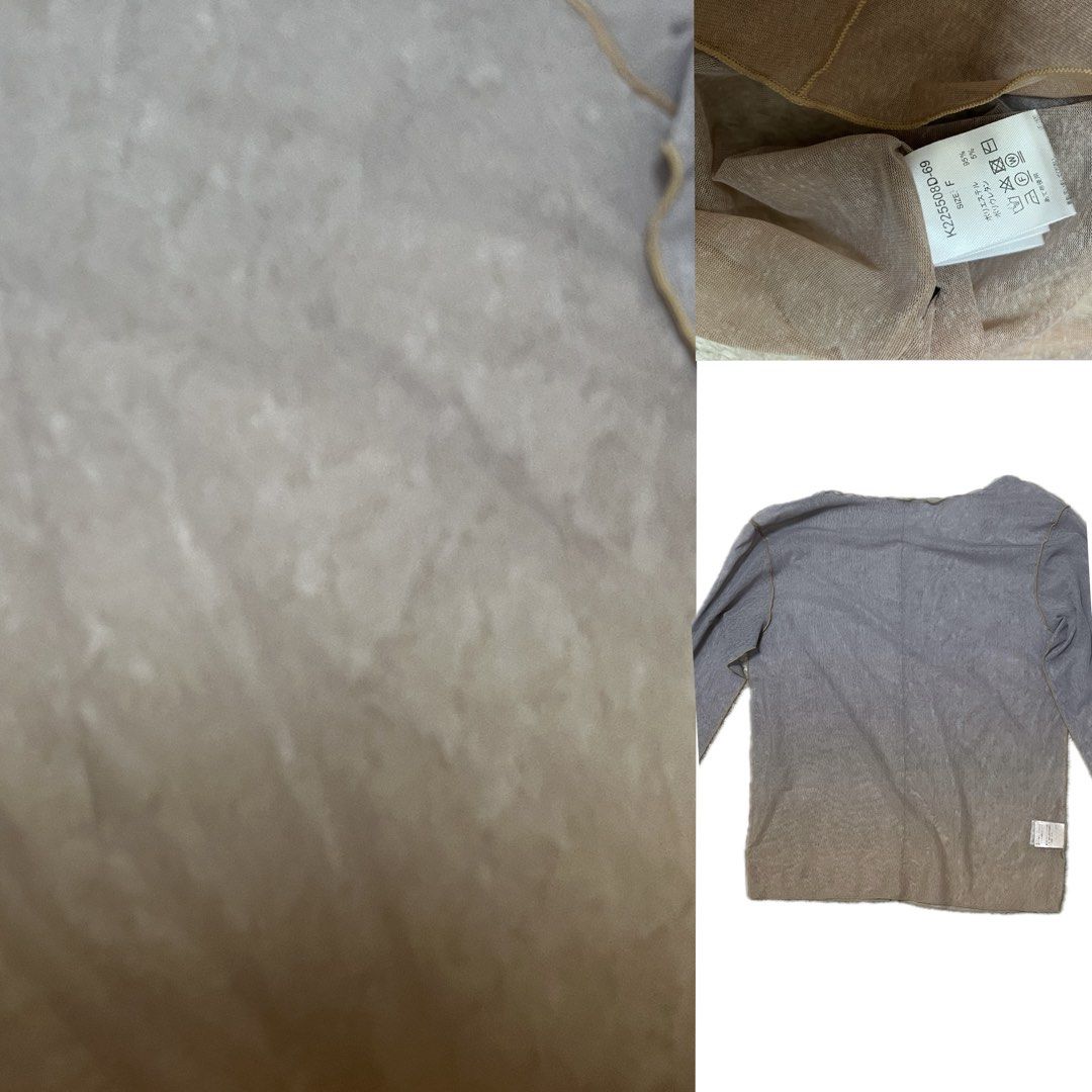 Sheer Ombre Long Sleeve Top (Category: Longsleeves) located in Urdaneta. Submitted by randomjess00 (Listing ID 1462506173, Image 2). Description: - Sheer long-sleeved top - Ombre effect: transitions from grey to beige - Lightweight material - Raw hem detail - Brand new with tag attached - Ideal for layering.