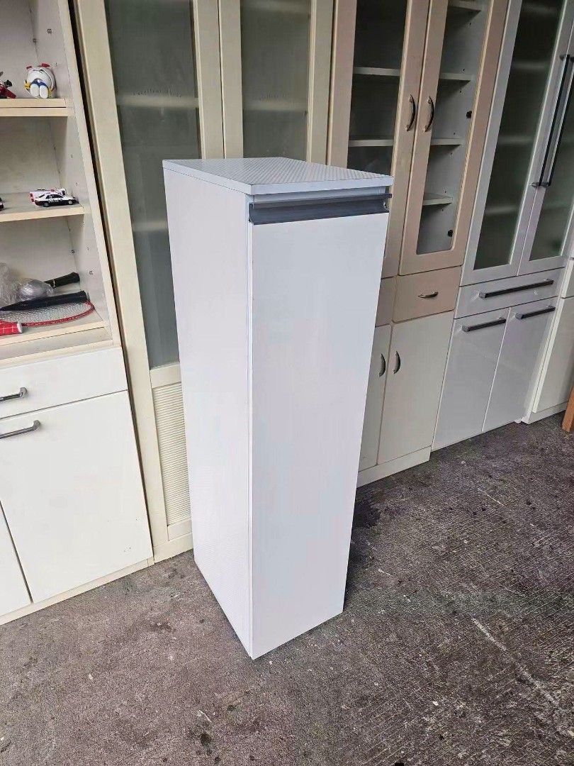 Shoe cabinet (Category: Shelves, Cabinets & Racks) located in Meycauayan. Submitted by marygracecasimiro (Listing ID 1462614468, Image 3). Description: Slim Shoe Cabinet ‼️₱5,000‼️ 👉Space Saver! 😘🤩🥰 ✔L-12 H-47 W-16 inches 📏 ✔1 Door and 2 Shelfs 🗄 ✔Laminated 🔖 ✔️Compress and Mdf Back 🪵 ✔Scratches As-is! 👌🩷💙.