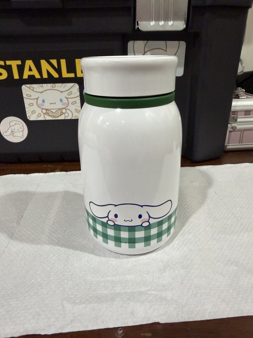 Starbucks Cinnamoroll Tumbler (Category: Water Bottles & Tumblers) located in Manila. Submitted by pearlprincess3000 (Listing ID 1462477444, Image 1). Description: - Starbucks x Cinnamoroll Collaboration Tumbler - White with charming Cinnamoroll design - Features a cute green gingham pattern at the base - Capacity: 12 fl oz (355ml) -NO BOX.