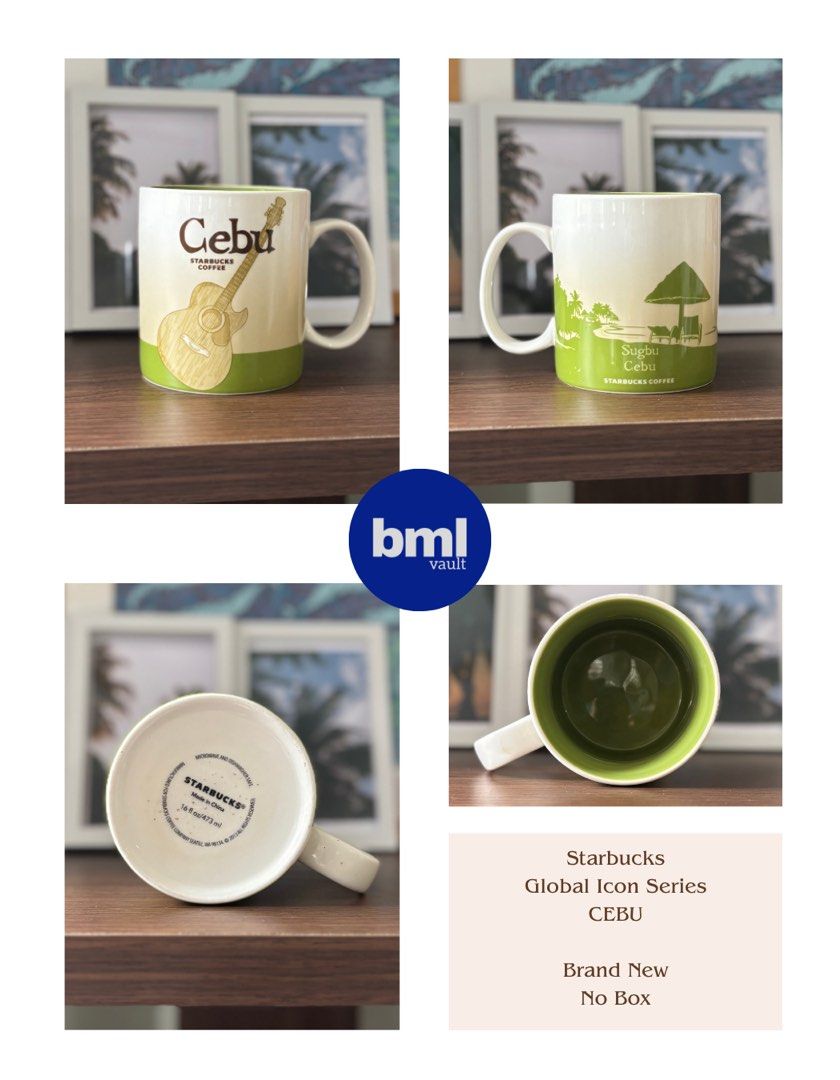 Starbucks Global Icon - Cebu, Cagayan de Oro, Davao (Category: Coffee & Tea Tableware) located in Cebu City. Submitted by mariayg (Listing ID 1462473467, Image 1). Description: BRAND NEW COLLECTOR’S Item Starbucks Global Icon Cebu - 1,800 Cagayan de Oro - 1,800 Davao - 1,800 No Box + SF.