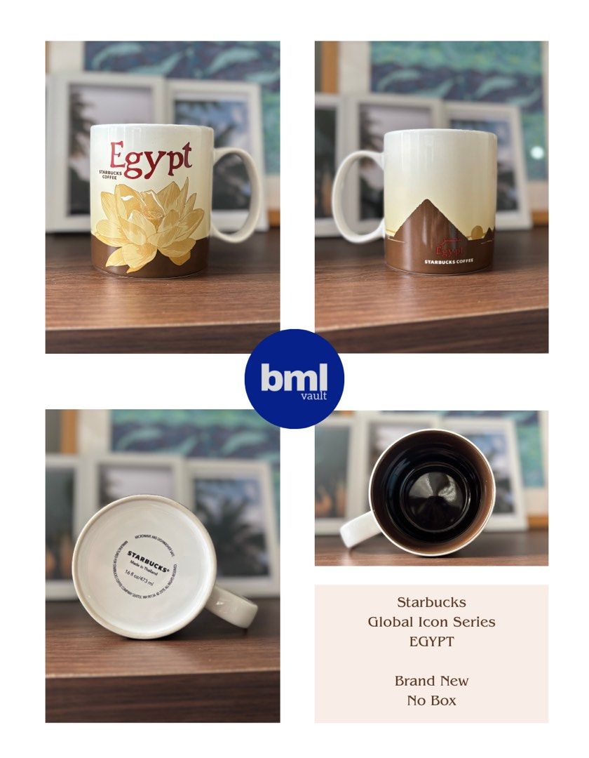 Starbucks Global Icon - Egypt, Cairo, Jordan (Category: Coffee & Tea Tableware) located in Cebu City. Submitted by mariayg (Listing ID 1462463284, Image 1). Description: BRAND NEW COLLECTOR’S Item Starbucks Global Icon Egypt - 3,500 Cairo - 3,500 Jordan - 3,500 No Box + SF.