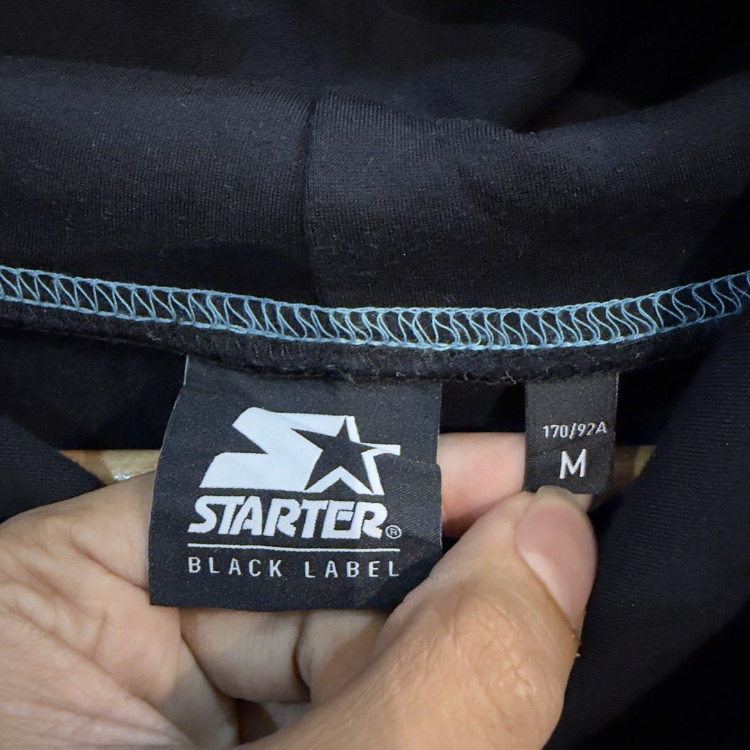 Starter Reverse Stitch Black Hoodie (Category: Hoodies) located in Manila. Submitted by jerichomal82553 (Listing ID 1462644529, Image 3). Description: Starter Reverse Stitch Black Hoodie 24 by 27 front 30 Back Good Condition Complete Tags CLAIM 1500.