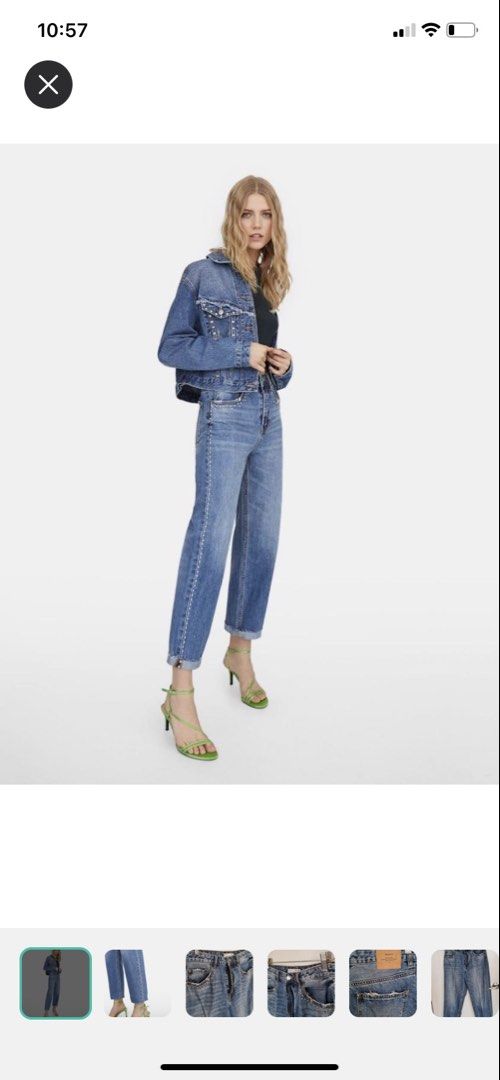 Stradivarius High Waist Studded Jeans (Category: Jeans) located in Iloilo. Submitted by papillon30 (Listing ID 1462673063, Image 2). Description: Best fits 29-30 .