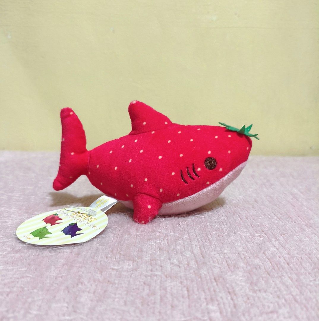 Strawberry Shark Charm Plush Keychain (Category: Plushies & Soft Toys) located in Angono. Submitted by plushpals (Listing ID 1462512559, Image 1). Description: .