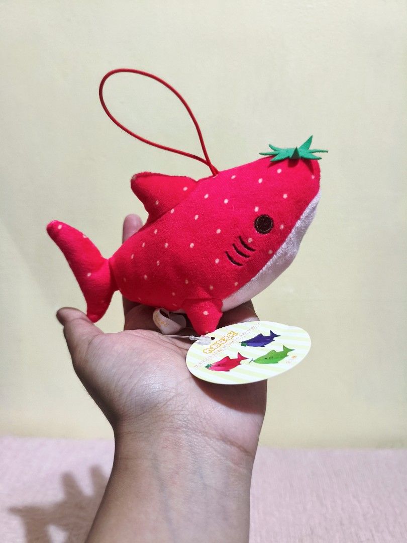 Strawberry Shark Charm Plush Keychain (Category: Plushies & Soft Toys) located in Angono. Submitted by plushpals (Listing ID 1462512559, Image 2). Description: .