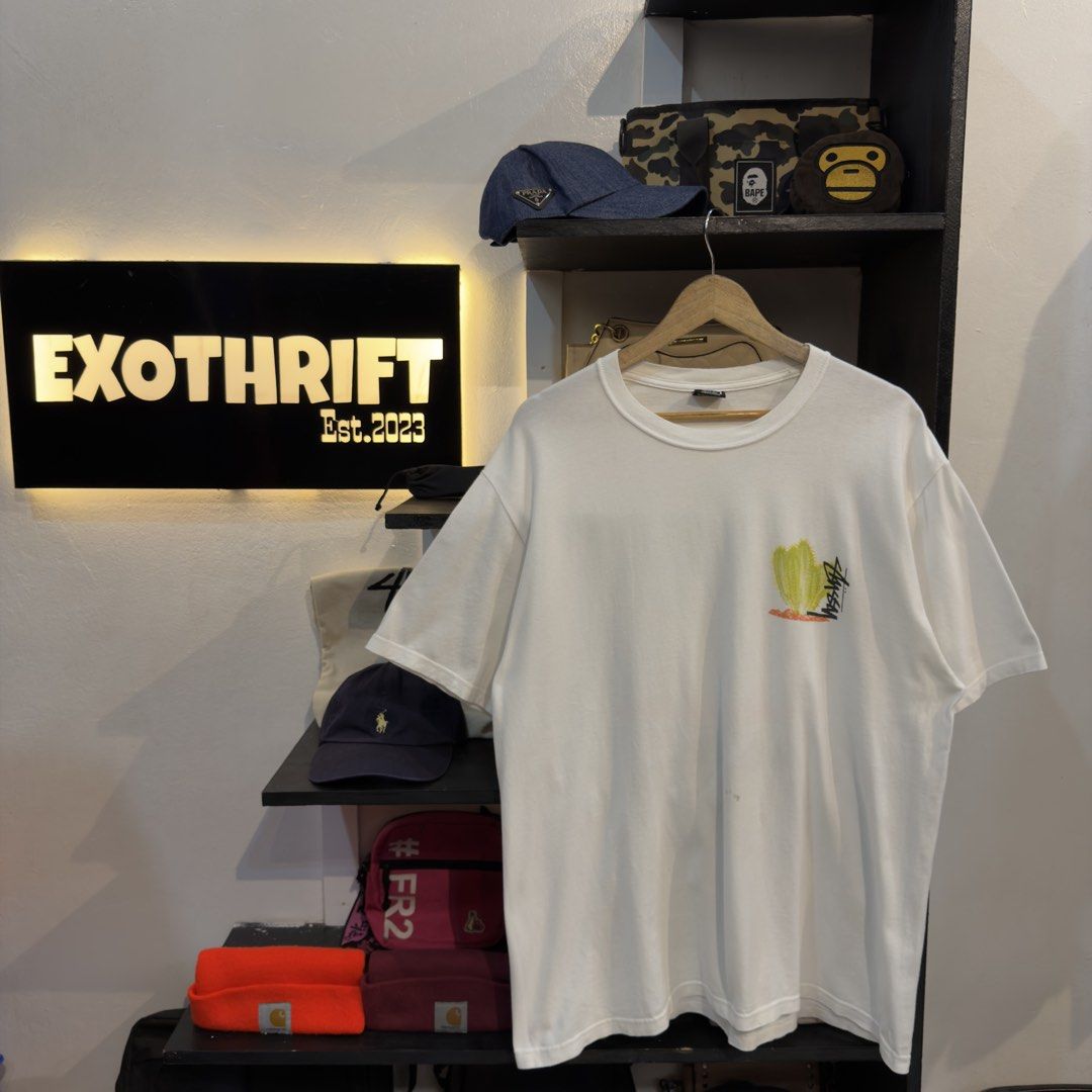Stussy Cactus White Shirt (Category: Tshirts & Polo Shirts ) located in Manila. Submitted by jerichomal82553 (Listing ID 1462540401, Image 2). Description: Stussy Cactus White Shirt 23 by 30 Good Condition Complete Tags Need Wash CLAIM 1500.