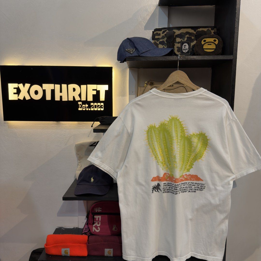 Stussy Cactus White Shirt (Category: Tshirts & Polo Shirts ) located in Manila. Submitted by jerichomal82553 (Listing ID 1462540401, Image 1). Description: Stussy Cactus White Shirt 23 by 30 Good Condition Complete Tags Need Wash CLAIM 1500.