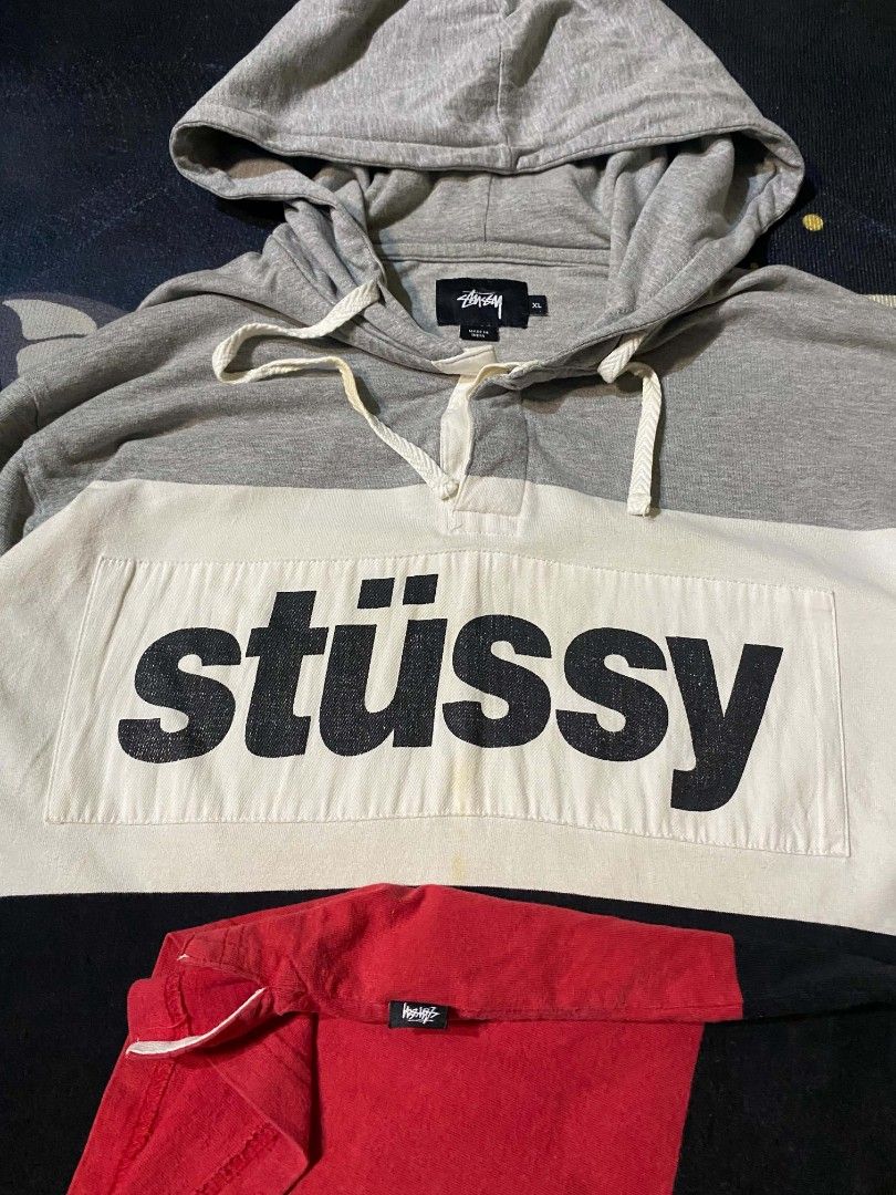 Stussy jacket (Category: Hoodies) located in Quezon City. Submitted by jcrafty.co (Listing ID 1462450603, Image 2). Description: STUSSY JACKET 23W 29L GOOD CONDITION ISSUE MISSING 1 BUTTON AND NEED WASH 1000 FREE SHIPPING 📥.