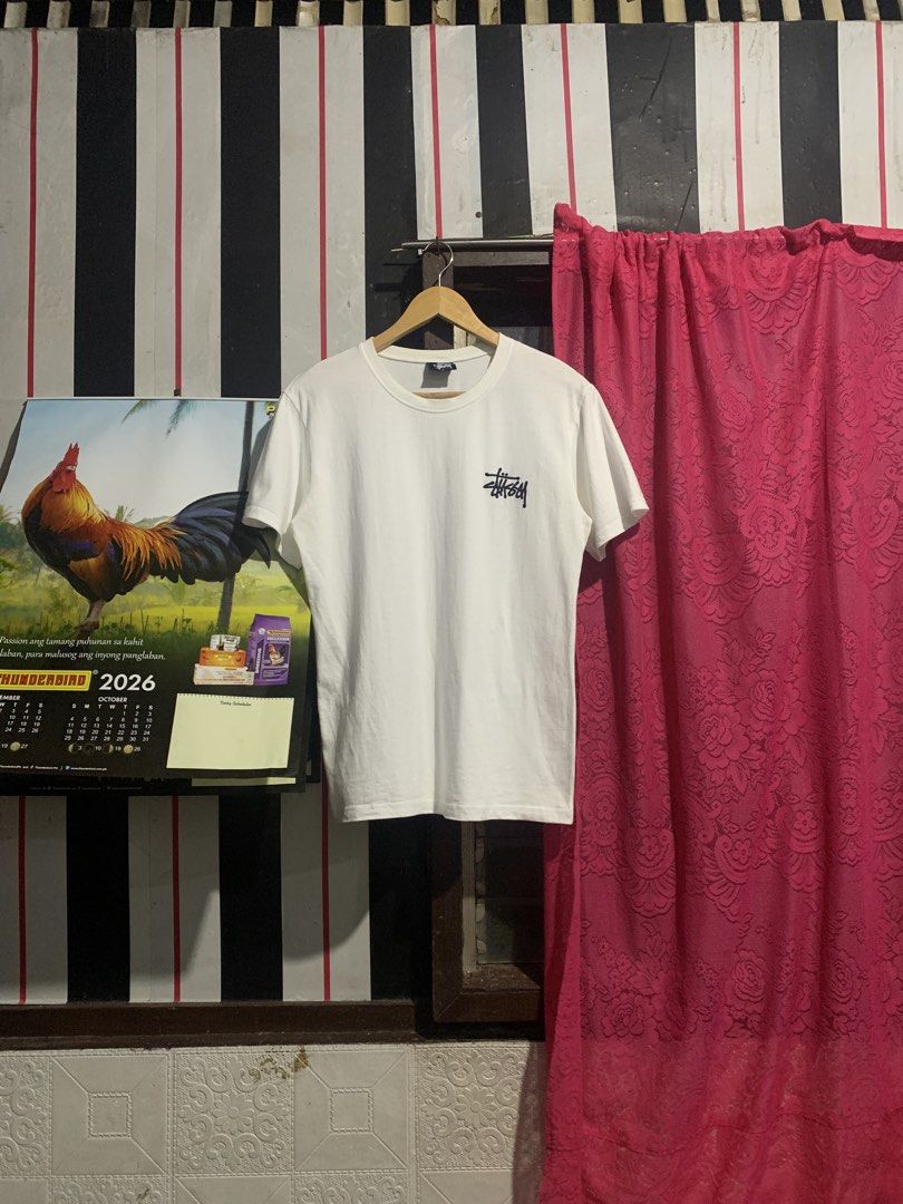Stussy White T-shirt (Category: Tshirts & Polo Shirts ) located in Iligan City. Submitted by kierrehv (Listing ID 1462629376, Image 1). Description: Stussy White T-shirt 9.2/10 cr 19.5x27 Need wash No issues.