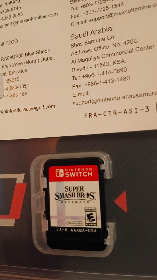 Super Smash Bros. Ultimate Nintendo Switch Game (Category: Nintendo) located in Quezon City. Submitted by rodrigo23 (Listing ID 1462459676, Image 2). Description: - Super Smash Bros. Ultimate for Nintendo Switch - Works perfectly, complete - Game cartridge and case included - Compatible Nintendo Switch, Switch lite, Switch OLED and Switch 2 - Ready for epic battles!.