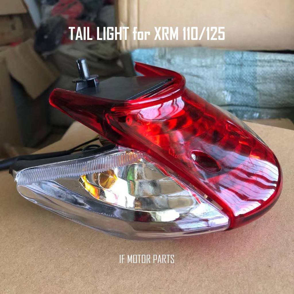 Tail Light for XRM 110/125 (Category: Other Motorcycles Parts and Accessories) located in Manila. Submitted by janryrubenecia_061503 (Listing ID 1462587217, Image 1). Description: - Tail light assembly for Honda XRM 110 and XRM 125 - Features red and clear lens with amber turn signals - Wiring harness included - Direct replacement part for easy installation - Please check photos for exact fitment and condition.