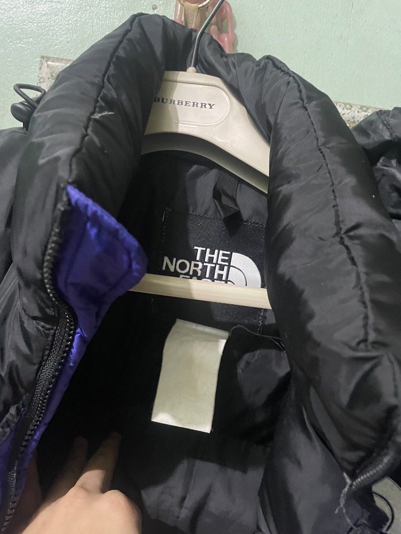 The North Face 700 Puffer Jacket - Purple & Black (Category: Coats, Jackets and Outerwear) located in Baguio. Submitted by claw_set (Listing ID 1462590043, Image 3). Description: - The North Face 700 puffer jacket - Striking bright purple and black colorway - Iconic TNF logo on chest and sleeve - Convenient inner zippered pocket - Adjustable hem with drawstrings for a custom fit - Ideal for staying warm in cold weather 23x28.