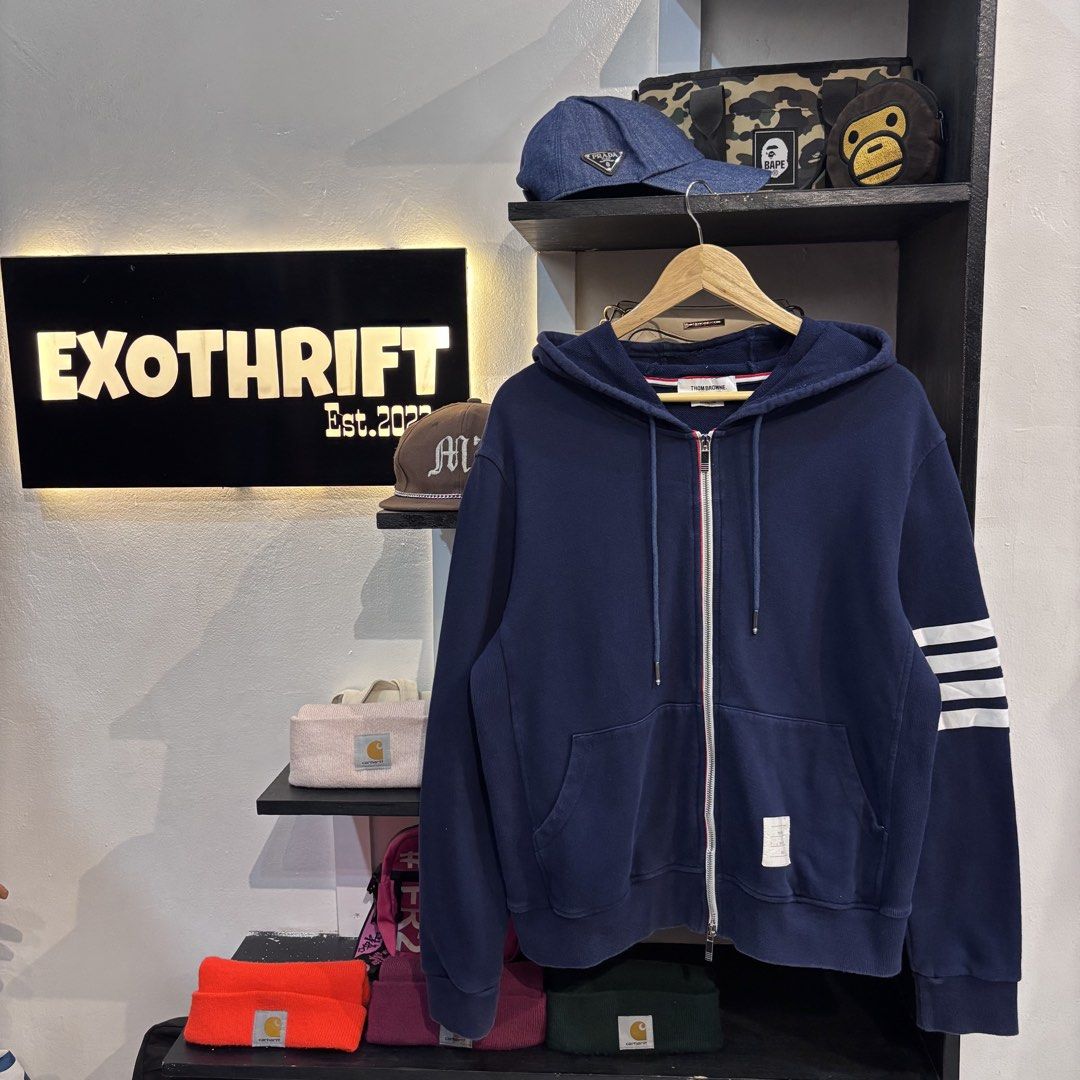 Thombrowne Zip-Up (Category: Luxury Apparel) located in Rizal. Submitted by doyskie.star (Listing ID 1462456354, Image 1). Description: Dimes:23 by 25.5 COMPLETE TAGS.