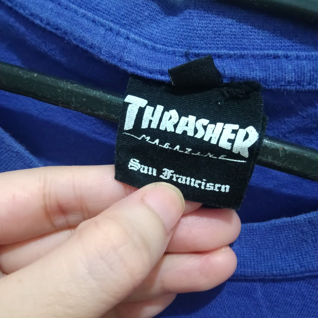 THRASHER Classic Logo Shirt (Category: Shirts) located in Caloocan City. Submitted by jaychingsss (Listing ID 1462570166, Image 2). Description: Thrasher Logo Shirt - 50 19x25 Complete Tags (Declare Off for PSG only) Color Rate: 9.5/10 NEED WASH.