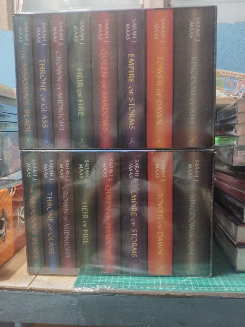 Throne of Glass Boxed Set (Category: Storybooks) located in Bantayan. Submitted by justreadbyjeanice (Listing ID 1462600143, Image 1). Description: 💖 Throne of Glass Boxed Set by Sarah J. Maas ✨ Brand New US Paperback Boxed Set 🇺🇸 📚 **2 Sets Available!** Follow Celaena Sardothien, a deadly assassin, as she fights for her freedom, uncovers dark secrets, and discovers a destiny greater than she ever imagined. ⚔️👑 Fantasy • Epic Adventure • Rom