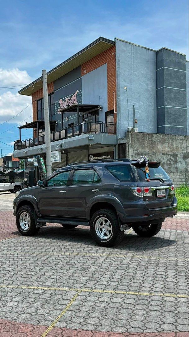 Toyota Fortuner V variant Auto (Category: Used Cars) located in Manila. Submitted by finest.deals (Listing ID 1462473502, Image 3). Description: toyota fortuner 2014 model V variant 4x2 (loaded) Automatic 106k mileage original Newly PMS OrionLed lights headlight,foglight 360 camera Android head unit Clear tint nano ceramic Clean paper Ready to transfer Ready for long drive! No engine/tranny issue No engine leak 2inch lift by ADZ GARAGE -Profender