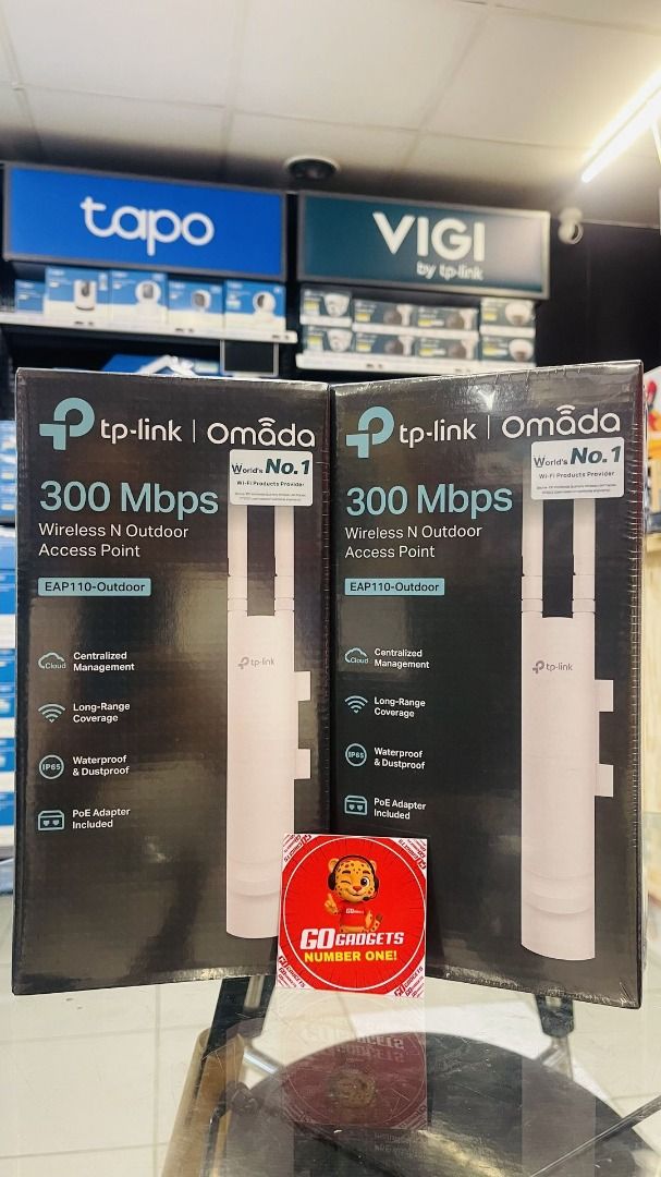 TP-Link Omada EAP110 Outdoor 300Mbps Wireless N Outdoor Access Point (Category: Networking) located in Cavite. Submitted by jerickher83429 (Listing ID 1462564287, Image 1). Description: - 2 x TP-Link Omada EAP110-Outdoor Access Points - 300Mbps Wireless N speed - Designed for outdoor use: Waterproof and dustproof - Long-range coverage and centralized management - Power over Ethernet (PoE) adapter included - Ideal for extending your Wi-Fi network 