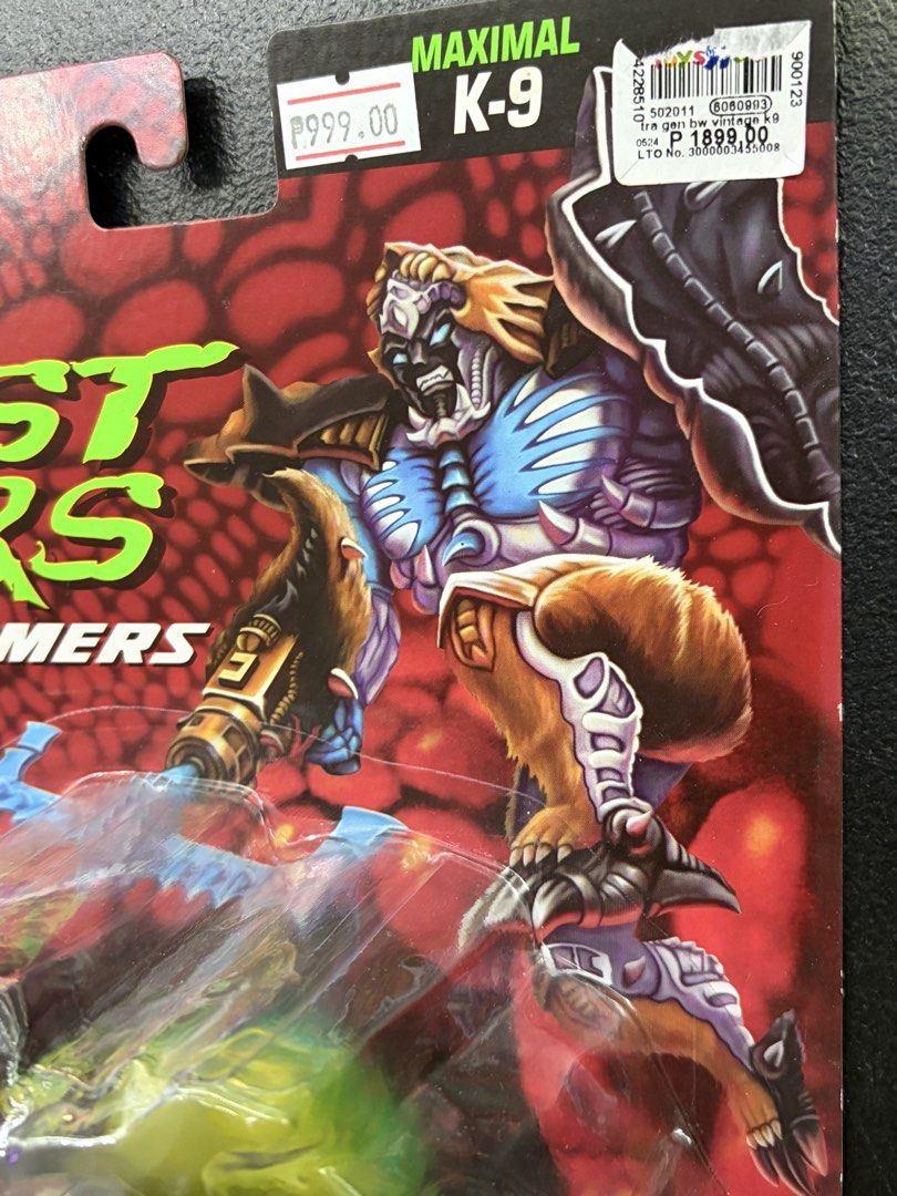 Transformers beast wars maximal k-9 (Category: Action & Battle Toys) located in Makati City. Submitted by tomypom (Listing ID 1462667416, Image 2). Description: Authentic Brand new Kenner Transformers beast wars Maximal k-9 999 pesos only! .